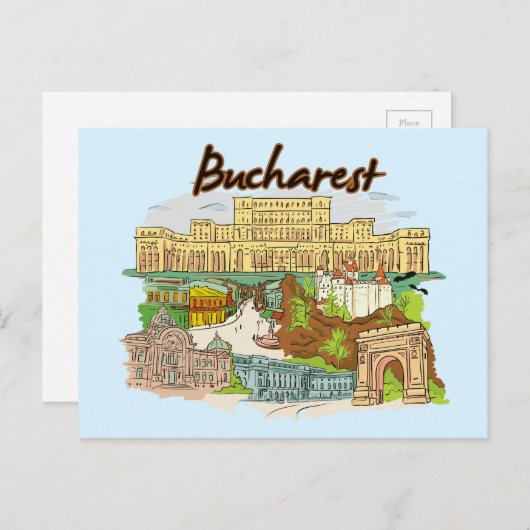 Bukarest, Rumänien Postkarte (Vorne/Hinten)