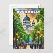 Bukarest (Rumänien) Postkarte (Vorne/Hinten)
