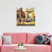 Bukarest Rumänien Triumphbogen Vintage Leinwand Dr (Insitu (Wohnzimmer))