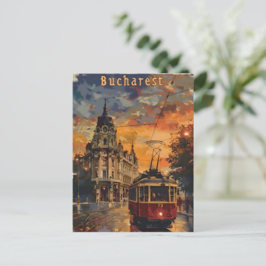 Bukarest Vintag Postkarte (Stehend Vorderseite)
