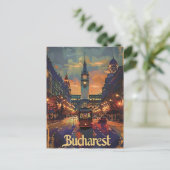 Bukarest Vintage Postkarte (Stehend Vorderseite)