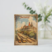 Bukarest Vintage Postkarte (Stehend Vorderseite)