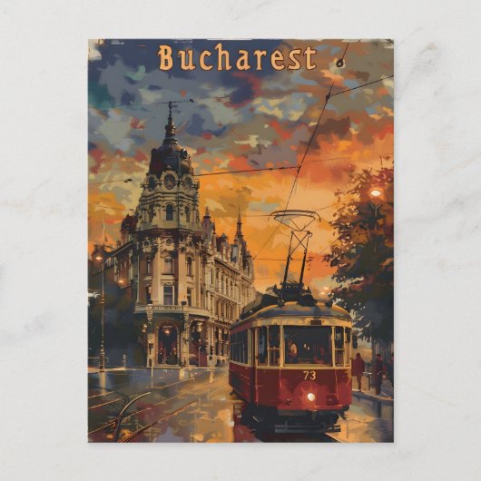 Bukarest Vintage Postkarte (Vorderseite)