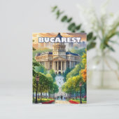 Bukarest zeigt seinen Charme Postkarte (Stehend Vorderseite)