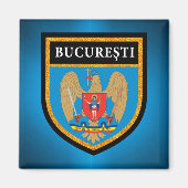 Bukarester Flagge Magnet (Vorne)