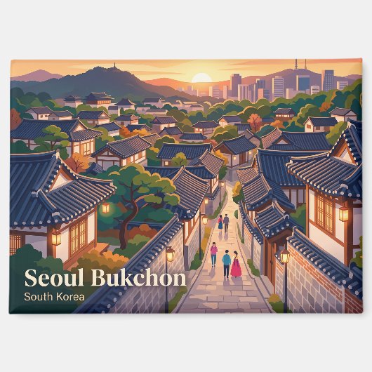 Bukchon Hanok Dorf Südkorea Magnet (Vorderseite)