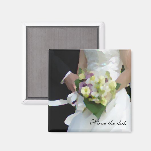 Bukett-Aquarell Save the Date Magnet (Vorderseite/Rückseite)
