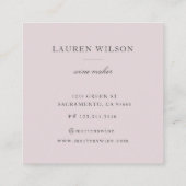 Bukett-Glitzer-Visitenkarte Quadratische Visitenkarte (Rückseite)