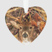 Bukett in Herbstsaison Szene White Schwanz Deer Ornament (Vorderseite)