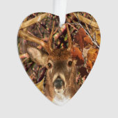 Bukett in Herbstsaison Szene White Schwanz Deer Ornament (Vorderseite)