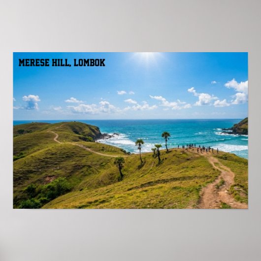 Bukit Merese Lombok Coastal Sunset Landscape Art Poster (Vorne)