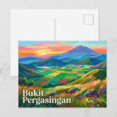 Bukit Pergasingan Indonesien Postkarte (Vorne/Hinten)