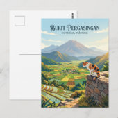 Bukit Pergasingan Indonesien Postkarte (Vorne/Hinten)