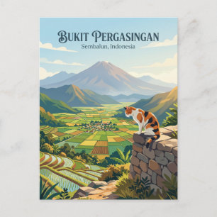 Bukit Pergasingan Indonesien Postkarte