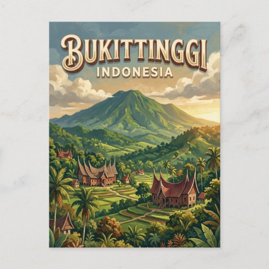 Bukittinggi Indonesien Postkarte (Vorderseite)