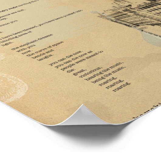 Bukowski Poem Poster (Ecke)