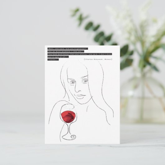 Bukowski Postcard Postkarte (Stehend Vorderseite)