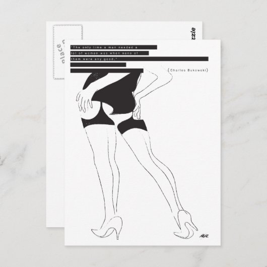 Bukowski, Postkarte (Vorne/Hinten)