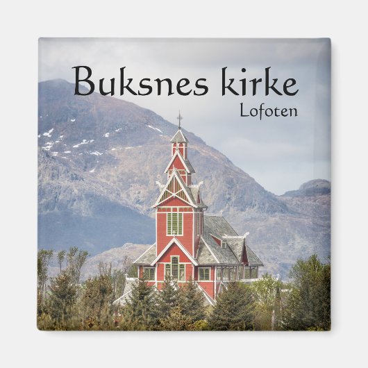 Buksnes Church Lofoten Norwegen Magnet (Vorne)