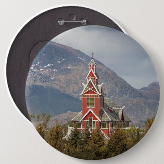 Buksnes kirke Lofoten Button (Vorne & Hinten)