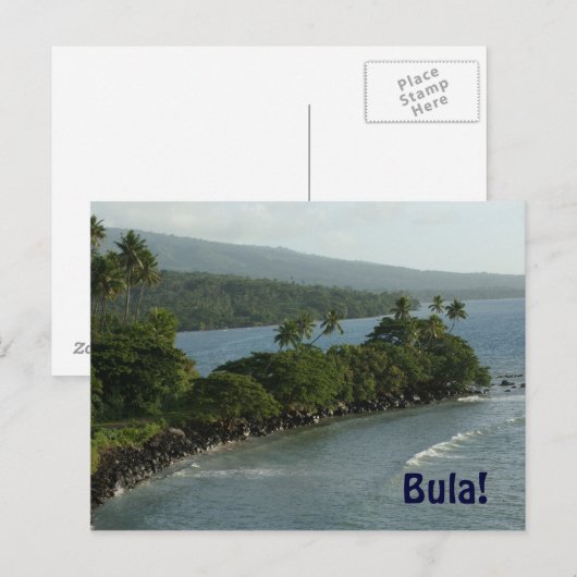 Bula aus Fidschi Postkarte (Vorne/Hinten)