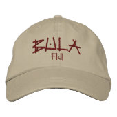 Bula Fiji bestickte Cap Baseballkappe (Vorderseite)