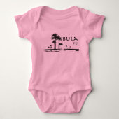 Bula Fiji Palm Tree Graphic Baby Strampler (Vorderseite)