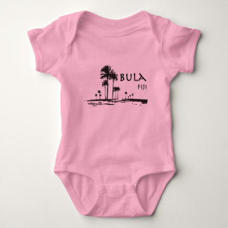 Bula Fiji Palm Tree Graphic Baby Strampler
