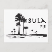 Bula Fiji Palm Tree Graphic Postkarte (Vorderseite)