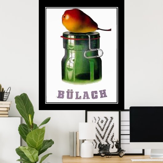 Bulach Schweiz Zürich Vintage Poster (Heimbüro)