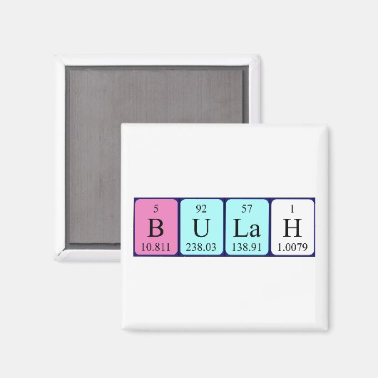 Bulah Periodenmagnet Magnet (Vorderseite/Rückseite)