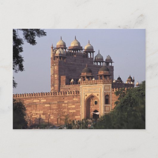 Buland Darwaza Gate of Victory) an die Dargah Postkarte (Vorderseite)