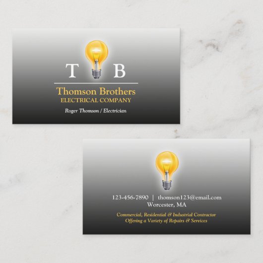 Bulb Business Card Visitenkarte (Vorne/Hinten)