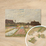 Bulb Fields | Vincent Van Gogh Puzzle<br><div class="desc">Bulb Fields (1883) oder Blume Beds in Holland von Holland post-impressionistischen Künstler Vincent Van Gogh. Originale Kunstwerke sind ein Öl auf Leinwand. Es handelt sich um eines der ersten Landschaftsgemälde von Van Gogh, das einen Panoramablick auf die Tulpenfelder in Blüten darstellt. Verwenden Sie die Entwurfstools, um einen benutzerdefinierten Text hinzuzufügen...</div>