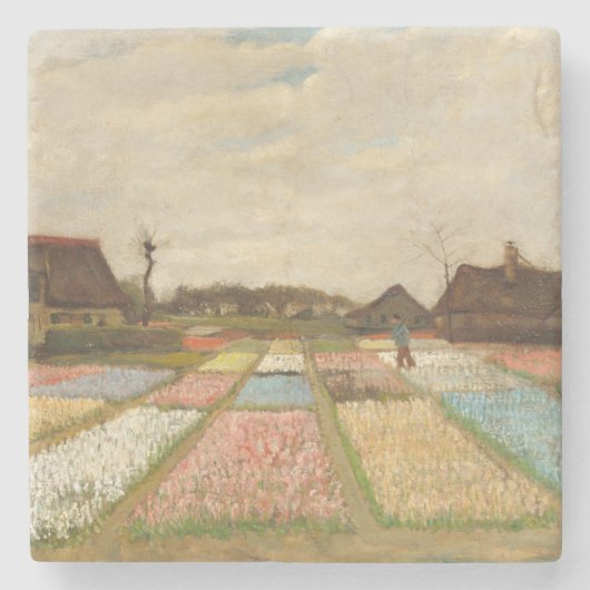 Bulb Fields | Vincent van Gogh Steinuntersetzer (Vorderseite)