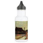 Bulb Fields von Vincent van Gogh. Edelstahlflasche (Links)