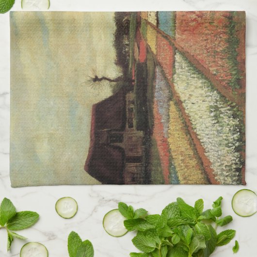 Bulb Fields von Vincent van Gogh Geschirrtuch (Gefaltet)