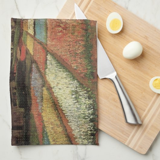 Bulb Fields von Vincent van Gogh Geschirrtuch (Viertel Falte)