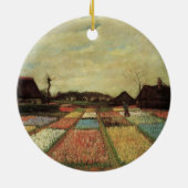 Bulb Fields von Vincent van Gogh Keramik Ornament (Hinten)