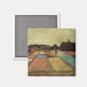 Bulb Fields von Vincent van Gogh Magnet (Vorderseite/Rückseite)