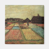 Bulb Fields von Vincent van Gogh Magnet (Vorne)