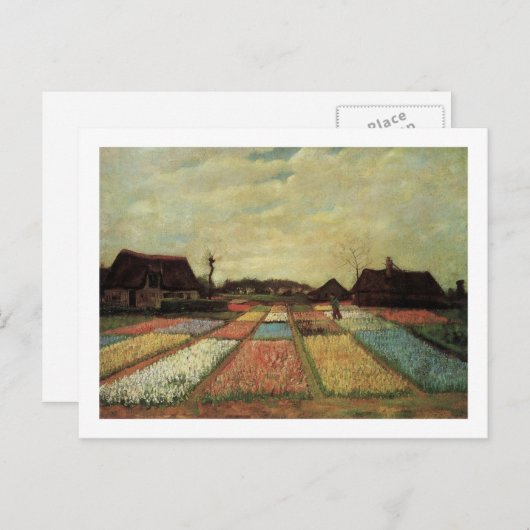 Bulb Fields von Vincent van Gogh. Postkarte (Vorne/Hinten)