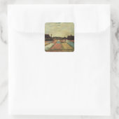 Bulb Fields von Vincent van Gogh Quadratischer Aufkleber (Tasche)