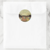 Bulb Fields von Vincent van Gogh. Runder Aufkleber (Tasche)