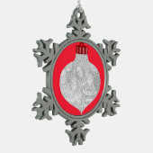 Bulb Form für Foto Red Schneeflocken Zinn-Ornament (Links)