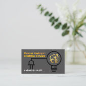 Bulb für Power elektrischer Leitungen Visitenkarte (Stehend Vorderseite)
