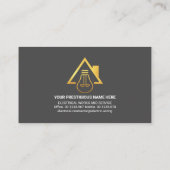 Bulb für Power elektrischer Leitungen Visitenkarte (Rückseite)