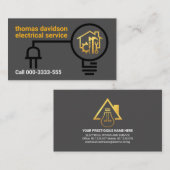 Bulb für Power elektrischer Leitungen Visitenkarte (Vorne/Hinten)