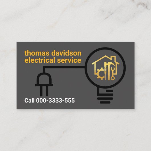 Bulb für Power elektrischer Leitungen Visitenkarte (Vorderseite)