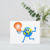 Bulb Globe Postkarte (Stehend Vorderseite)